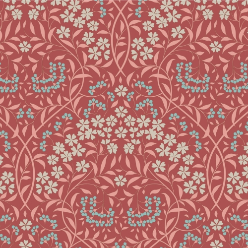 Tilda Patchwork Stoff Baumwolle - Sanctuary -  Larissa Rhubarb